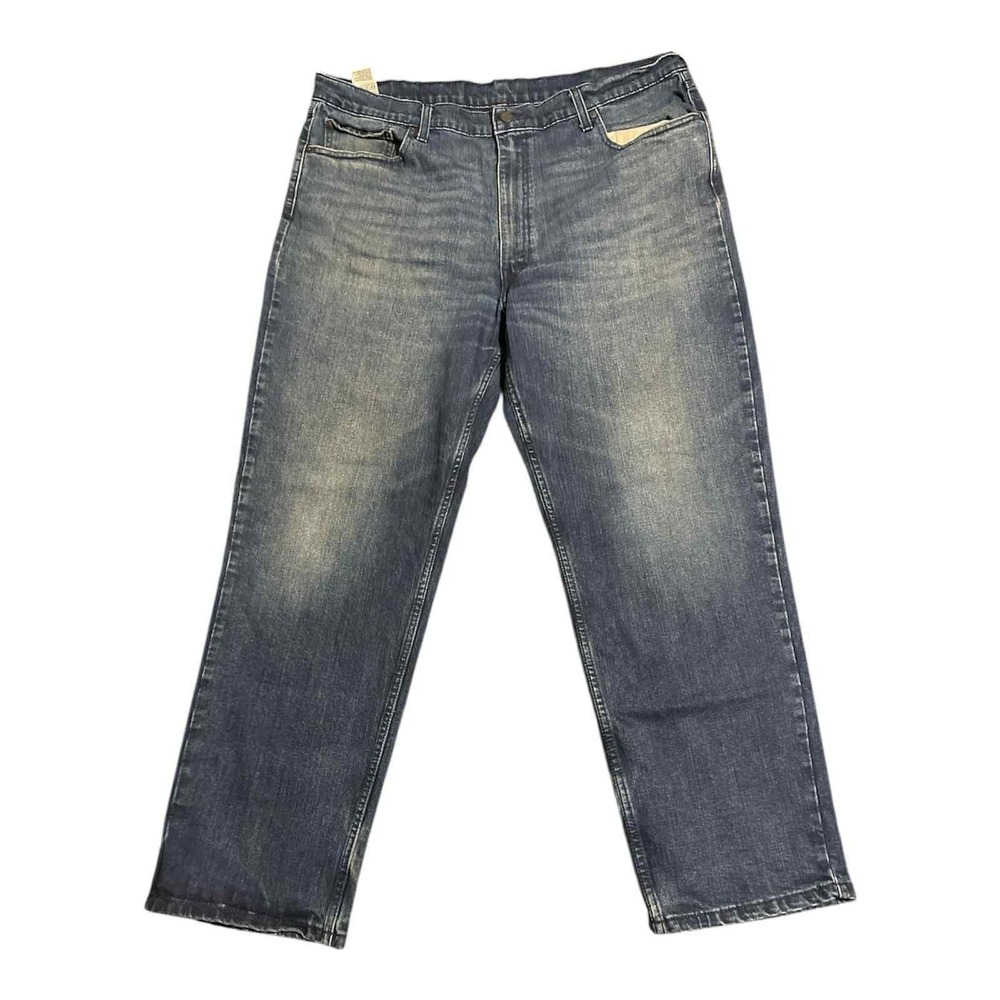 Levis 550 Jeans Mens 42x30 Blue Relaxed Fit Tapered Leg Denim WaterLess Zip Fly